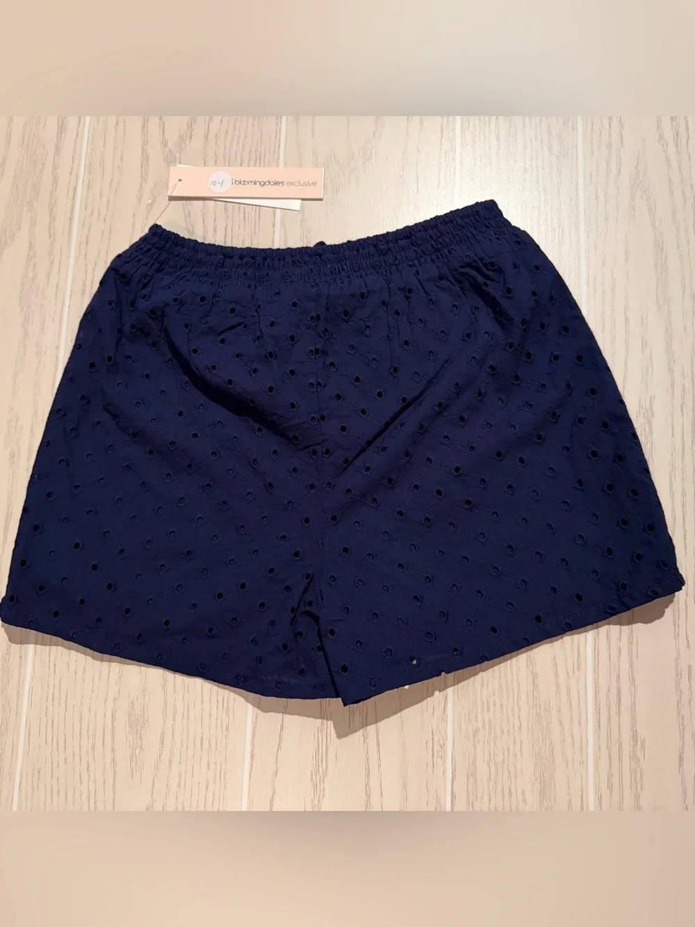 Aqua Girls Navy Eyelet Ruffle Top & Shorts Set L 10/12‎ NWT